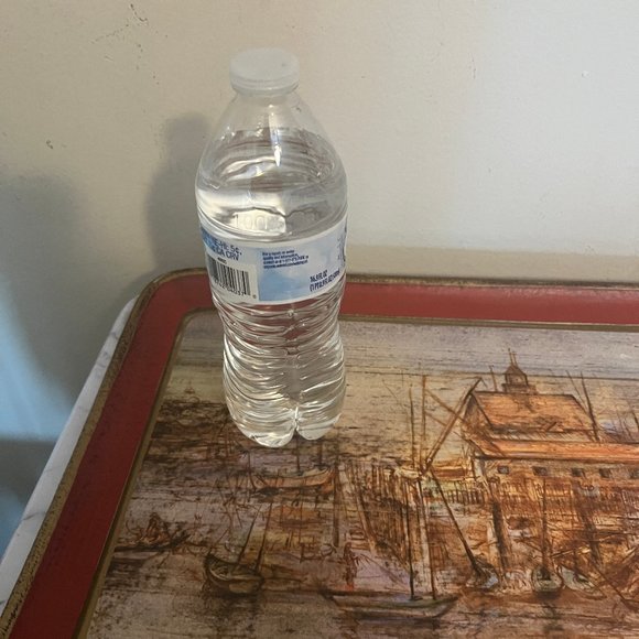 Vtg Italian Florentine Chippy Tray with Edna Hibel Decoupage Seascape - Picture 11 of 12